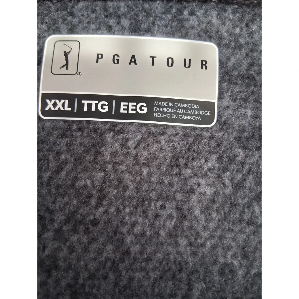 PGA Tour Jacket Mens Size XXL Black Zip Long Sleeve Zip Pockets NWT